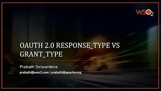 OAuth 20 Response Type vs Grant Type [upl. by Susannah]