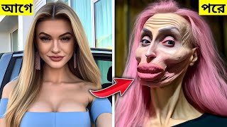 বেশি সুন্দর হতে গিয়ে যা হলো 😱  Top 10 Celebrities Before and After Plastic Surgery [upl. by Ahsikrats]