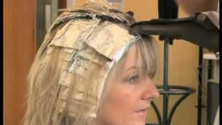 Hairdressing  Applying Colour Using Foils or Meche [upl. by Dalston549]