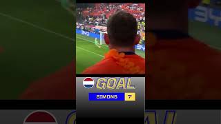 Goal 7 min Xavi Simons Netherlands vs England 12  SEMIFINAL  EURO 2024 [upl. by Yortal]