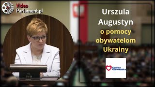 Urszula Augustyn  o pomocy obywatelom Ukrainy [upl. by Ajani438]