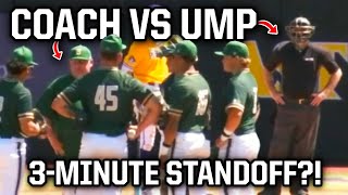 Umpire and coach have a threeminute standoff a breakdown [upl. by Lazare517]