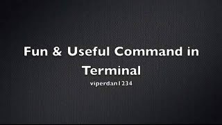 Creating a Banner in Terminal Mac [upl. by Aicilaanna546]