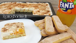 Fantakuchen ohne Backen  Schneller geht es nicht  Schmandkuchen  Fanta Schnitten [upl. by Leterg]