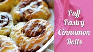 Puff Pastry Cinnamon Rolls [upl. by Alleuqram859]