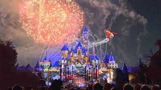 4K NEW Wondrous Journeys Fireworks 2023 at Disneyland Park  Disney100 Debut with Flying Baymax [upl. by Notsirhc]