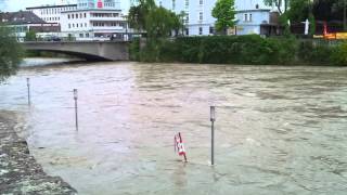 Hochwasser an der Donau in Ulm [upl. by Arly]