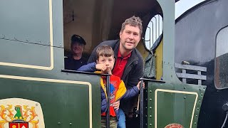 Oswestry Hertiage Railway Tour of the cab of Austin 1 the steam engine [upl. by Etteraj]