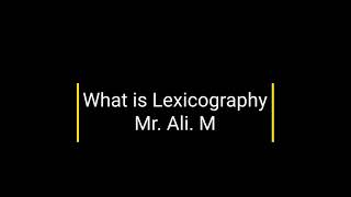 What is Lexicography [upl. by Wilfred]