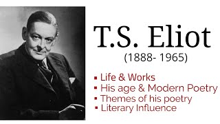 T S Eliot  Life and works  age amp Modern Poetry  Literary Critique in Hindi [upl. by Antonetta983]