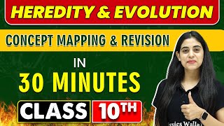 HEREDITY amp EVOLUTION in 30 Minutes  Mind Map Series for Class 10th [upl. by Kenwee]