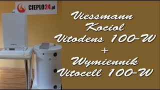 Viessmann Vitodens 100 W  Wymiennik Vitocell 100W – Cieplo24pl [upl. by Trebleht]