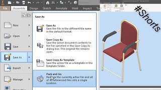 Sharing Autodesk Inventor Assembly with all of its referenced files Shorts [upl. by Valene]