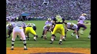 1992 Rose Bowl Washington 34 Michigan 14 [upl. by Imerej900]