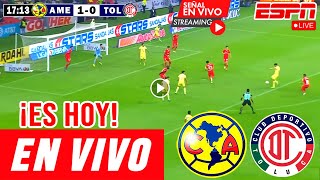 América vs Toluca en vivo Donde Ver Partido América vs Toluca Jornada 15 Liga MX 2024 hoy [upl. by Eardnaed]