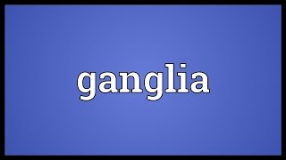 Ganglia Meaning [upl. by Bashemath34]