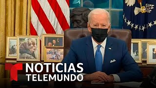 EN VIVO Biden firma tres órdenes ejecutivas sobre inmigración  Noticias Telemundo [upl. by Loella186]