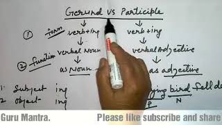 Gerund Vs Participle Part  1 [upl. by Eiramrefinnej]