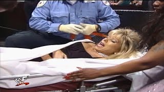 Terri Runnels Falls amp Has A Miscarriage Blames DLo Brown WWF Raw Is War 19990104 [upl. by Leahey]