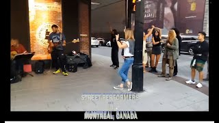 STREET PERFORMERS IN MONTREAL CANADA  PLEASE SUBSCRIBE citylifeboy [upl. by Ilellan484]