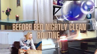 Before bed After darkclean with me Nighttime calm cleaning motivationMobile home living [upl. by Sawyere]