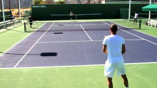 Tomas Berdych Practice 2012 BNP Paribas Open in HD [upl. by Westney]