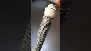 Securing the stainless steel bolt at the end of the screw with a pin [upl. by Ivor]