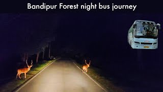 KSRTC AIRAVAT B9R bus journey through Bandipur Forest [upl. by Ydnirb]