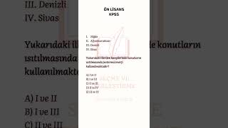 ÖN LİSANS KPSS ÇIKMIŞ SORU 40 kpss coğrafya önlisans kpssönlisans kpsscoğrafya ösym kpss2024 [upl. by Osnohpla]