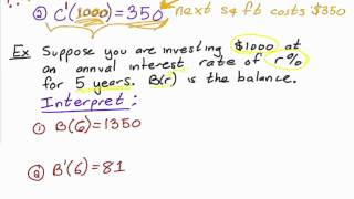 Interpretation of the Derivative [upl. by Nosae]