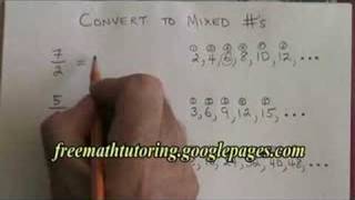 Convert Improper Fractions to Mixed Numbers [upl. by Kehsihba444]