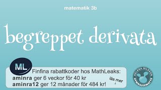 3b 212 begreppet derivata [upl. by Hsak]