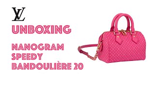 Unboxing Louis Vuitton Spring 2023  Nanogram Speedy Bandoulière 20 Rose [upl. by Pazit]