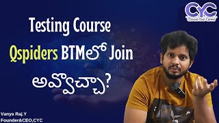 Qspiders BTMలో  Testing course in Hyderabad Automation Testing Training institute in HyderabadCYC [upl. by Ahsitil]