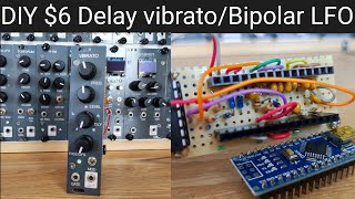 6  DIY eurorack modular synth Delay vibrato Bipolar LFO with Arduino nano [upl. by Muhammad]