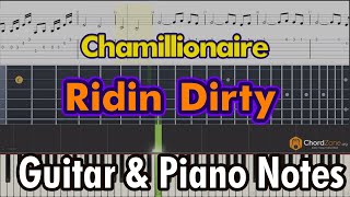 Ridin Dirty  Chamillionaire Guitar Tabs and Piano Notes  Tutorial  Easy Fingerstyle Lesson [upl. by Hoeve]