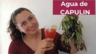 Agua fresca de CAPULIN una bebida rica y refrescante para el verano con cerezas mexicanas [upl. by Winsor]