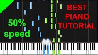 Yann Tiersen  Comptine Dun Autre été 50 speed piano tutorial [upl. by Nomaid]