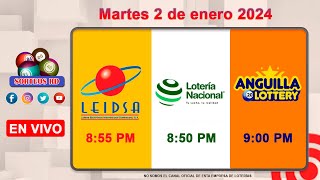 Lotería Nacional LEIDSA y Anguilla Lottery en Vivo 📺│Martes 2 de enero 2024  855 PM [upl. by Tuppeny373]