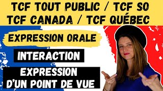 🇫🇷 🎓TCF TOUT PUBLIC  TCF SO  TCF CANADA  TCF QUEBEC  Conseils pour réussir LEXPRESSION ORALE 🔥 [upl. by Nimajnab374]