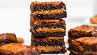 Biscoff Brownies Recipe  How to make biscoff brownies [upl. by Giavani]