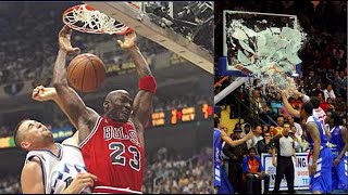 NBA Top 10 quotBROKE THE BACKBOARDquot Dunks of All Time [upl. by Idnar294]