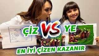 LİNA İLE ÇİZ Vs YE CHALLENGE  EN İYİ ÇİZEN KAZANIR [upl. by Bickart]