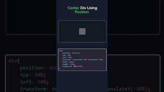 Center Div Using Position css html [upl. by Sterne]