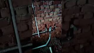 pvc plumbing plumber brickwork brick civilengineeringshorts sink pipe fitting viral [upl. by Dymoke]