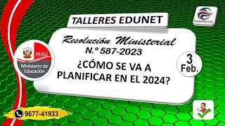 TALLER RM 587 2023 MINEDU  Planificación Curricular en el 2024 ¿Cómo será [upl. by Uyerta]