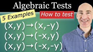 Algebraic Tests for Symmetry x axis y axis origin [upl. by Malha]