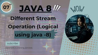 Java 8  07th  Different Stream Operation Logical using java 8 [upl. by Jonna419]