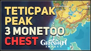 Teticpak Peak 3 Monetoo Chest Puzzle Genshin Impact [upl. by Ymmak935]