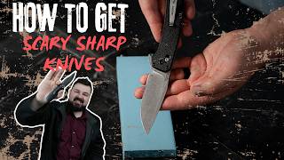 how to sharpen on a whetstone THE EASY WAY [upl. by Salb]